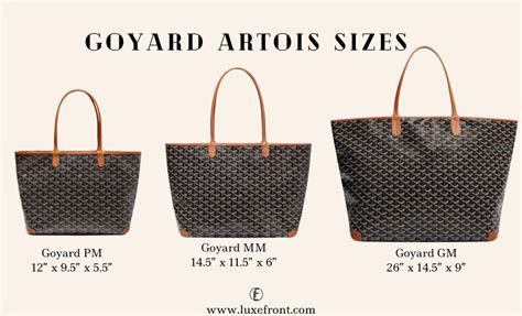 goyard artois tote|Goyard Artois size comparison.